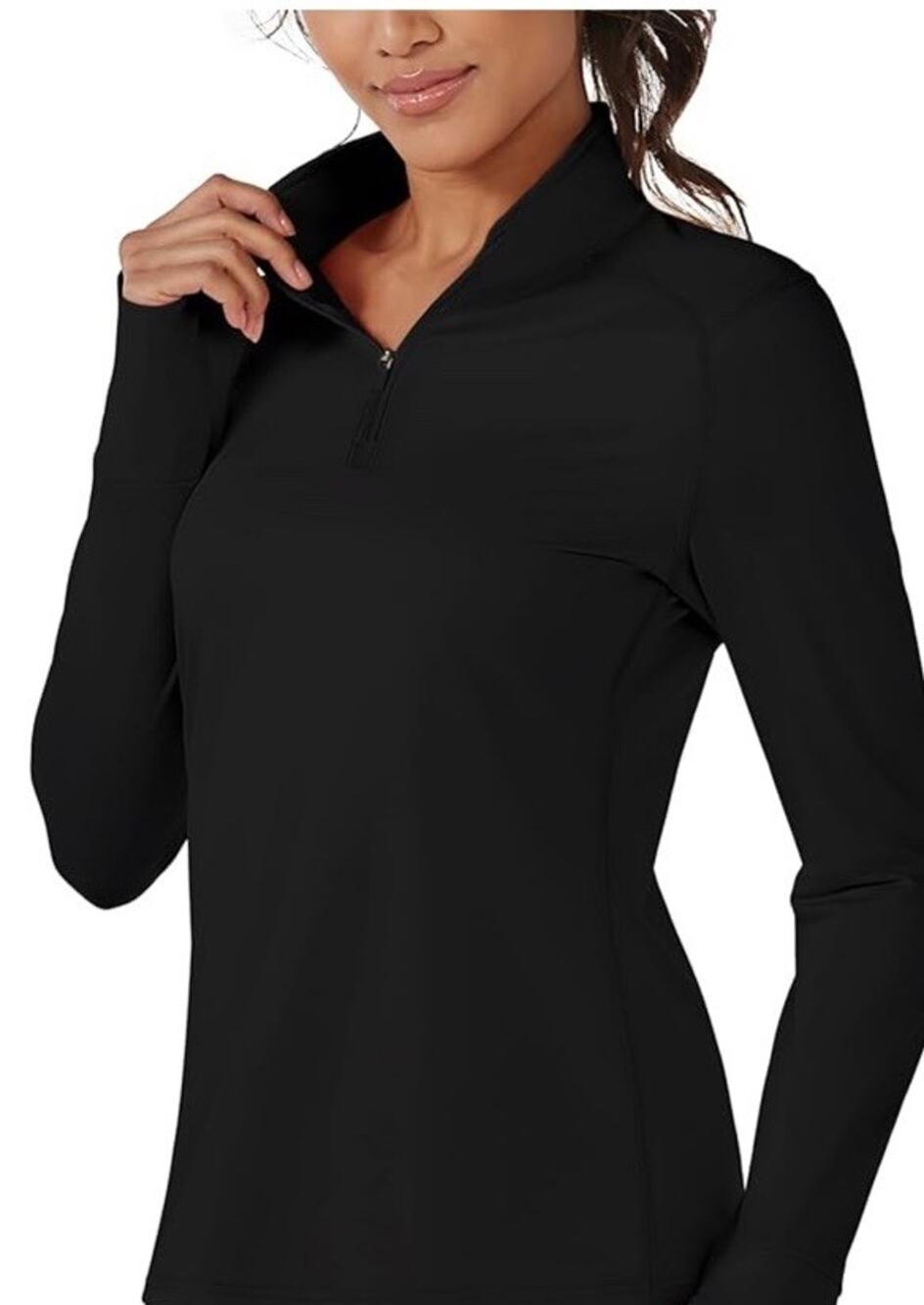 C9 by Champion Womens Black Fleece Quarter Zip Pullover Mock Neck S9148-AWZ XSml
